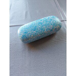 Lilly Pulitzer Hard Shell Eye Glasses Case Blue Floral